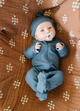 Mebie Baby Organic Cotton Navy Ribbed Layette