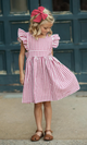 Wren and Jame Red Gingham Pinafore Dress
