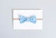 blue gingham cotton bow