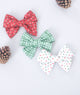 Simply Ellie Christmas Floral Cotton Bow