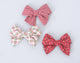Simply Ellie Red Gingham Cotton Bow