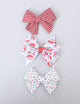 Simply Ellie Green & Red Polka Dot Cotton Bow
