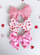 Simply Ellie Pink and Red Heart Bow