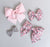 Simply Ellie Pink and Gray Floral Bow